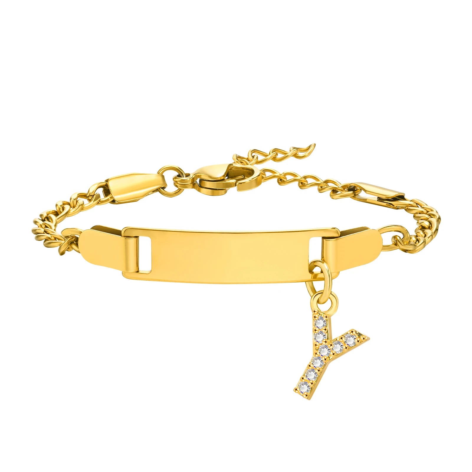 Personalisiertes Armband mit Gravur & Buchstaben-Anhänger ✨ | Wunschname & Initiale A–Z