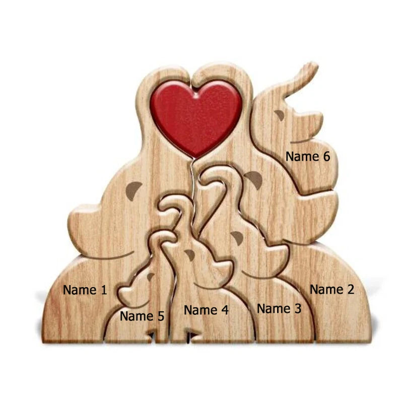 Personalisierte Holzfamilie mit Herz – Ein Symbol der Liebe & Verbundenheit