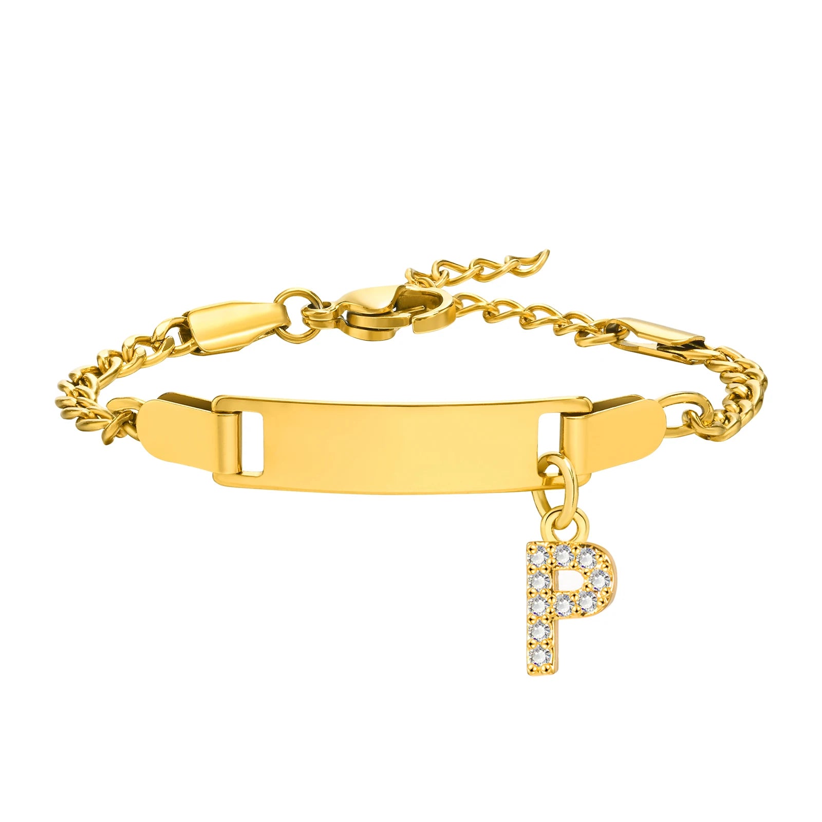 Personalisiertes Armband mit Gravur & Buchstaben-Anhänger ✨ | Wunschname & Initiale A–Z