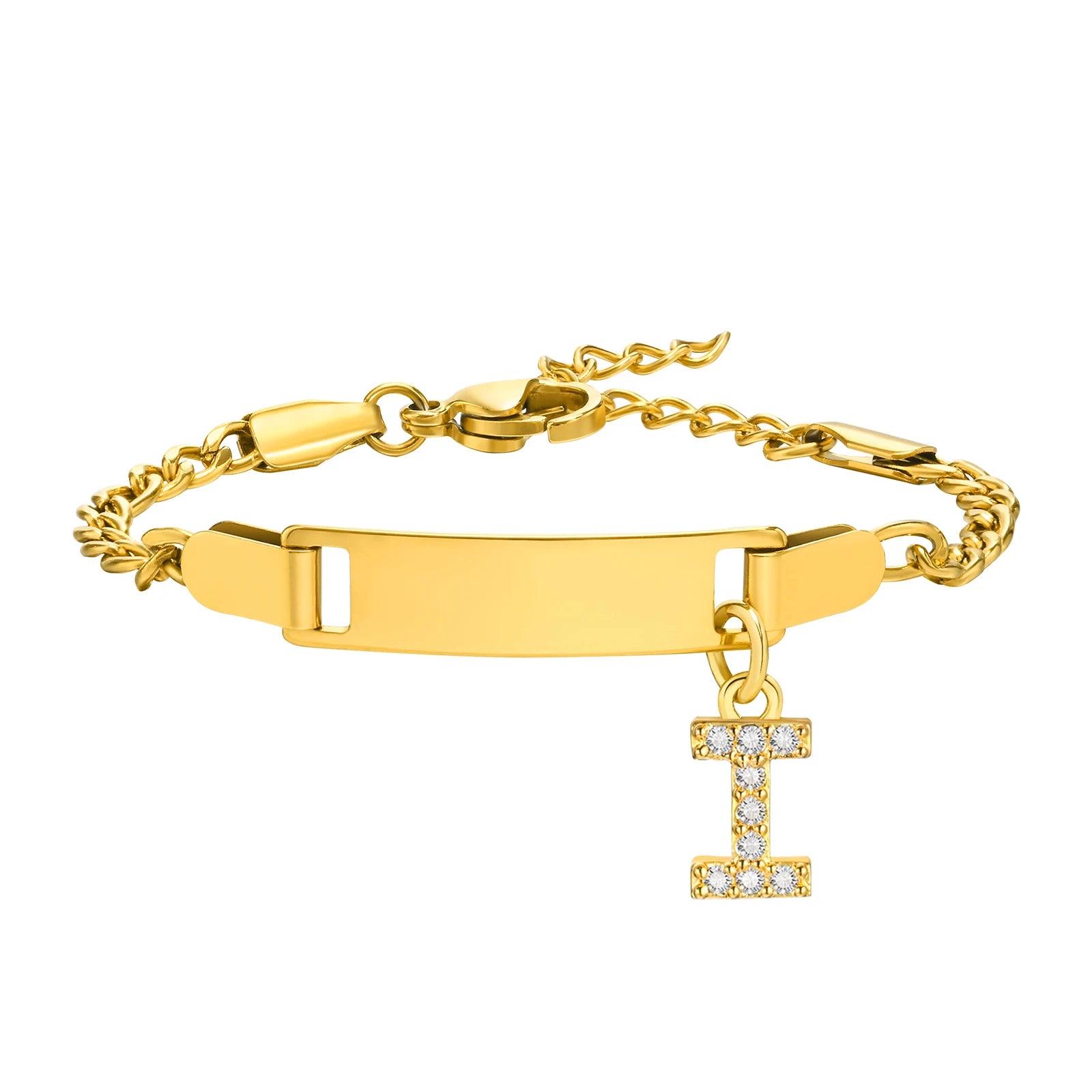 Personalisiertes Armband mit Gravur & Buchstaben-Anhänger ✨ | Wunschname & Initiale A–Z