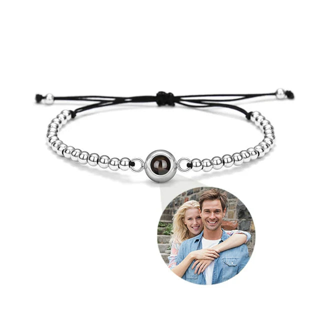 Personalisierbares Foto-Projektionsarmband – Dein Bild im Inneren 💖 | In Silber, Gold, Roségold & Schwarz