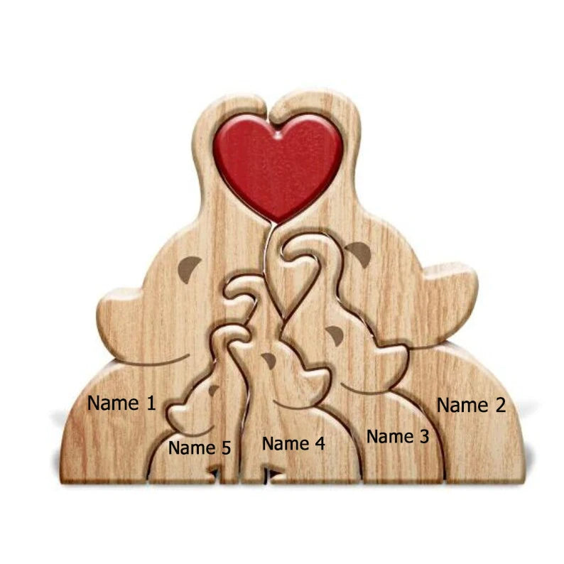Personalisierte Holzfamilie mit Herz – Ein Symbol der Liebe & Verbundenheit