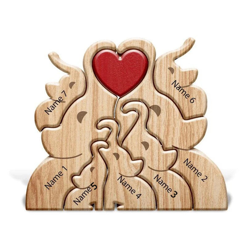 Personalisierte Holzfamilie mit Herz – Ein Symbol der Liebe & Verbundenheit