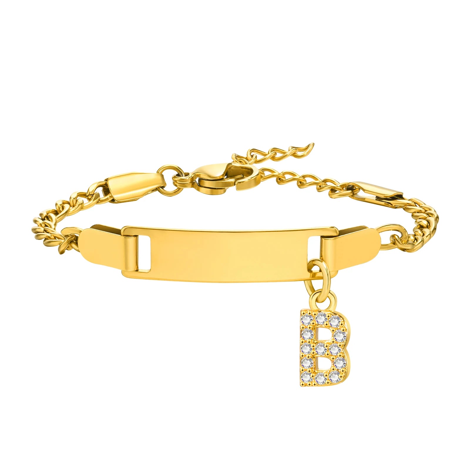 Personalisiertes Armband mit Gravur & Buchstaben-Anhänger ✨ | Wunschname & Initiale A–Z