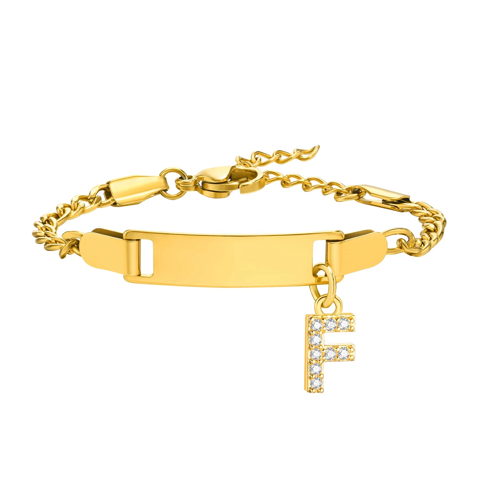 Personalisiertes Armband mit Gravur & Buchstaben-Anhänger ✨ | Wunschname & Initiale A–Z