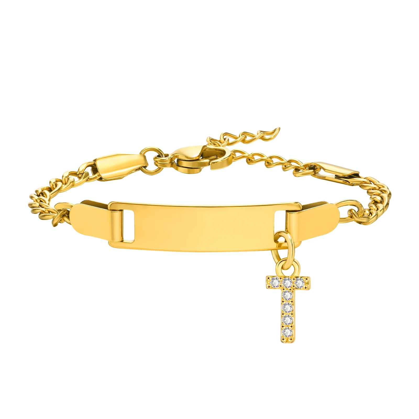 Personalisiertes Armband mit Gravur & Buchstaben-Anhänger ✨ | Wunschname & Initiale A–Z