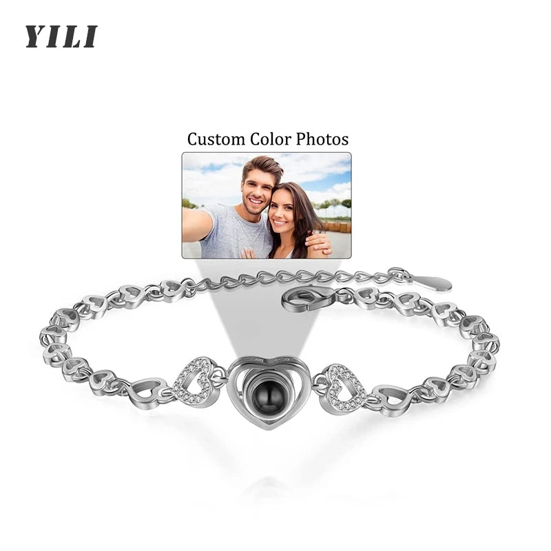 Personalisierbares Foto-Projektionsarmband – Dein Bild im Inneren 💖 | In Silber, Gold, Roségold & Schwarz