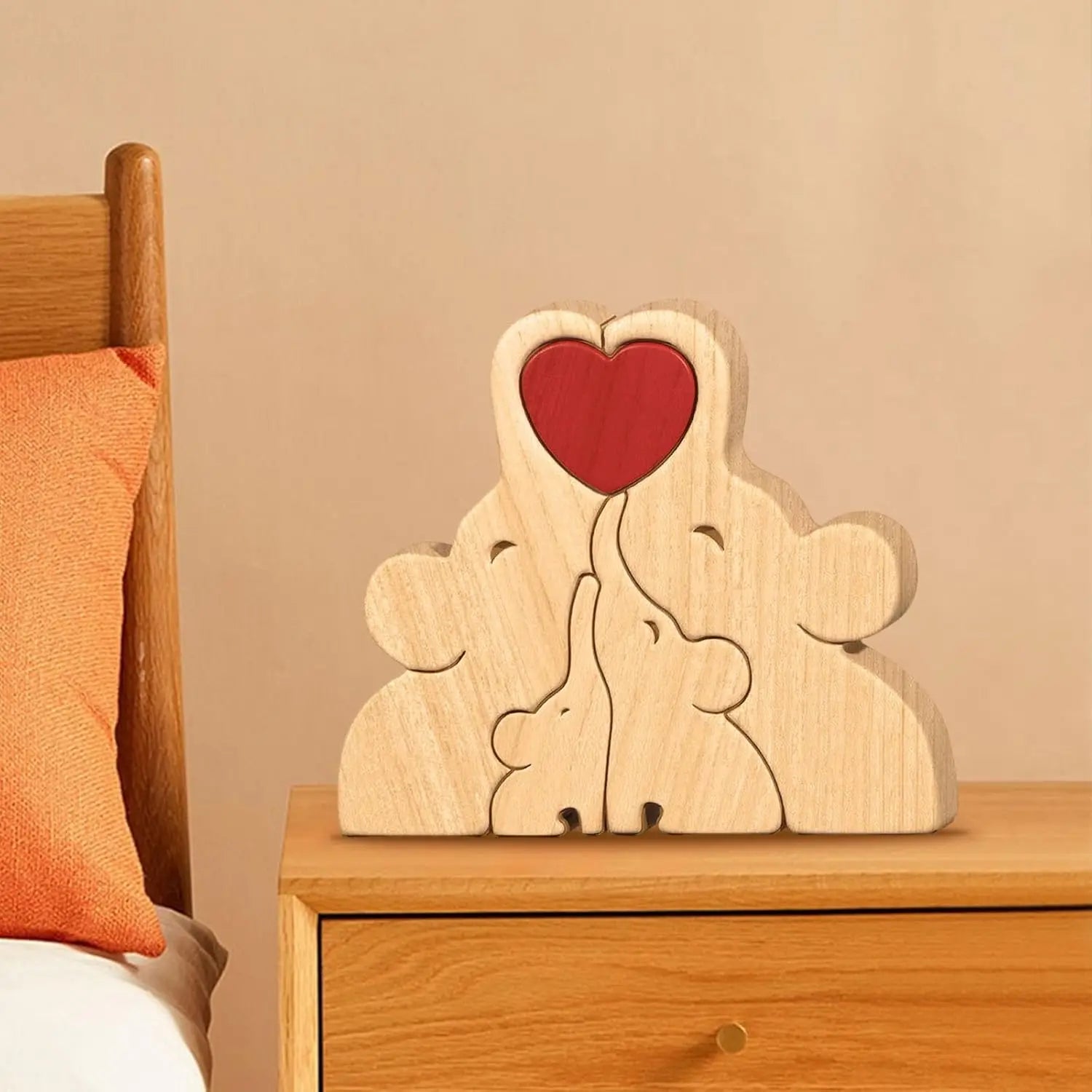 Personalisierte Holzfamilie mit Herz – Ein Symbol der Liebe & Verbundenheit
