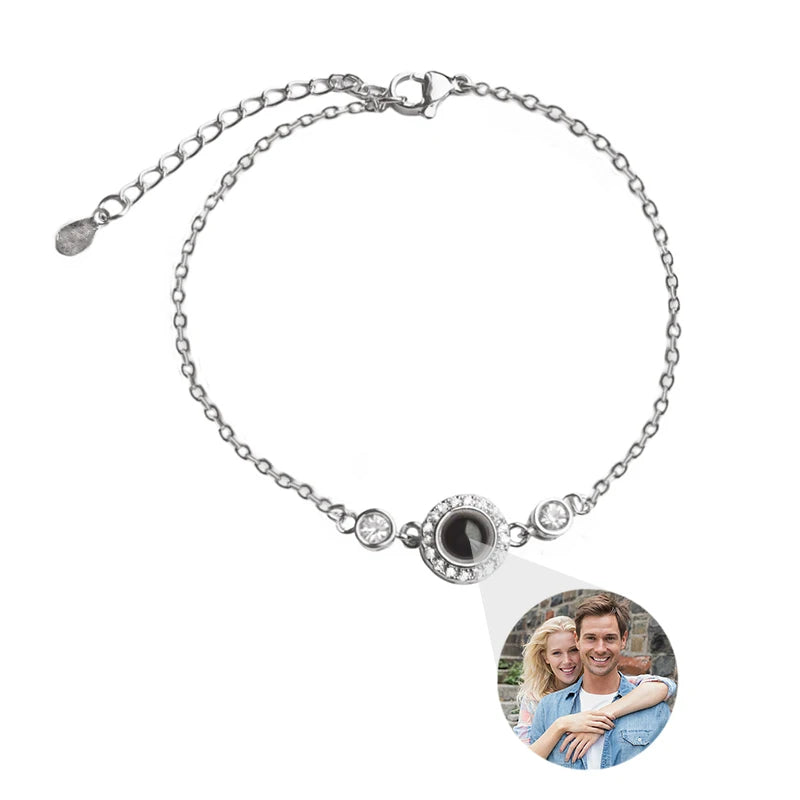 Personalisierbares Foto-Projektionsarmband – Dein Bild im Inneren 💖 | In Silber, Gold, Roségold & Schwarz