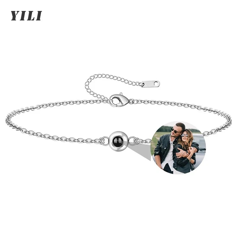 Personalisierbares Foto-Projektionsarmband – Dein Bild im Inneren 💖 | In Silber, Gold, Roségold & Schwarz