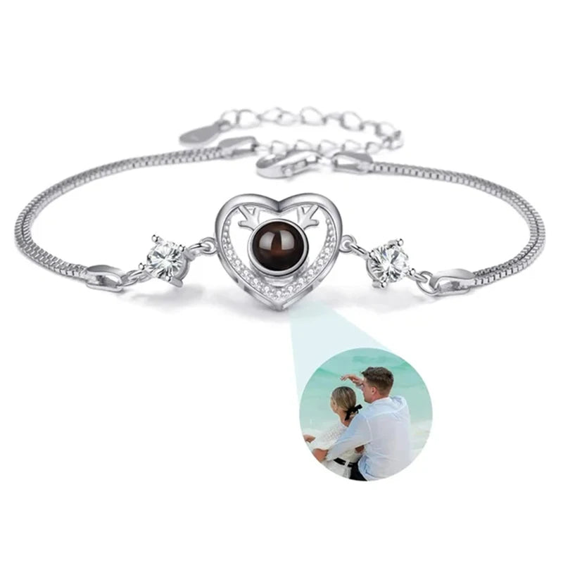 Personalisierbares Foto-Projektionsarmband – Dein Bild im Inneren 💖 | In Silber, Gold, Roségold & Schwarz