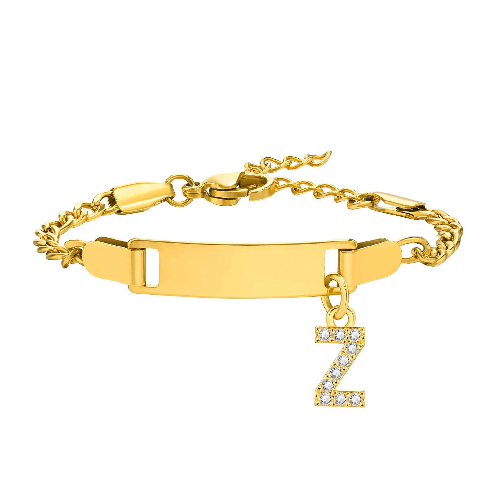 Personalisiertes Armband mit Gravur & Buchstaben-Anhänger ✨ | Wunschname & Initiale A–Z