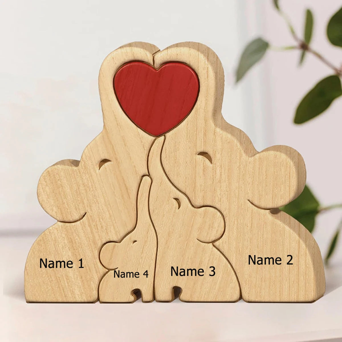 Personalisierte Holzfamilie mit Herz – Ein Symbol der Liebe & Verbundenheit