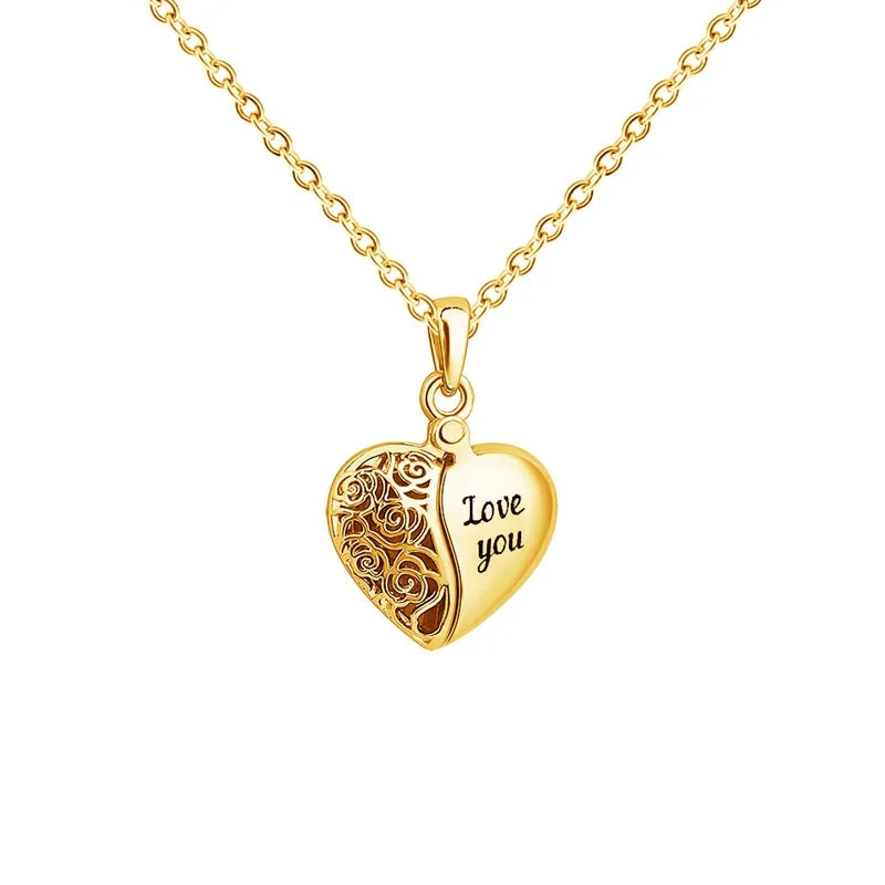 Personalisierbare Herzmedaillon-Kette – mit Foto oder Foto & Gravur | In 3 Varianten | Edelstahl oder Gold