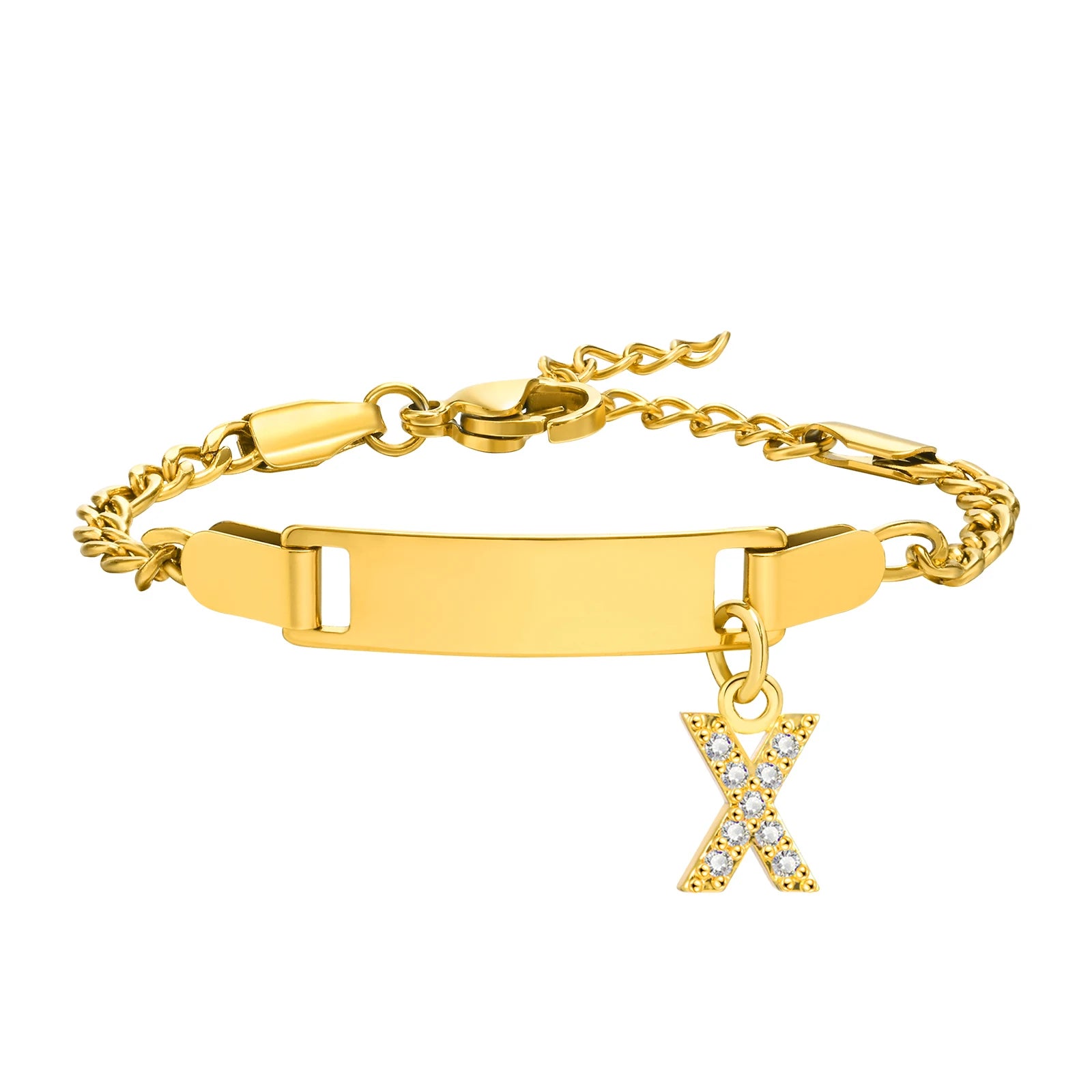 Personalisiertes Armband mit Gravur & Buchstaben-Anhänger ✨ | Wunschname & Initiale A–Z