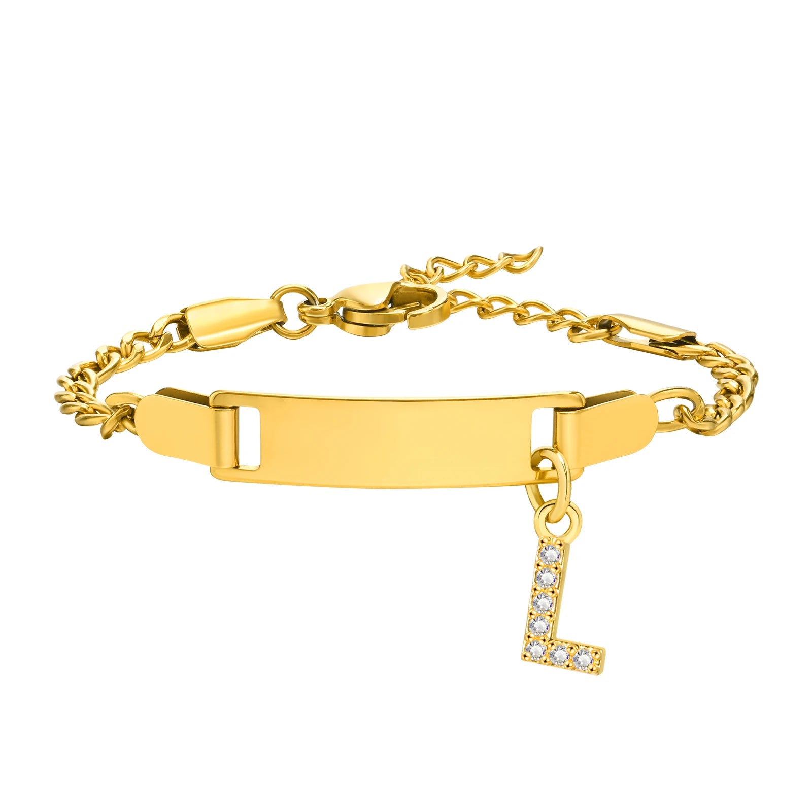 Personalisiertes Armband mit Gravur & Buchstaben-Anhänger ✨ | Wunschname & Initiale A–Z