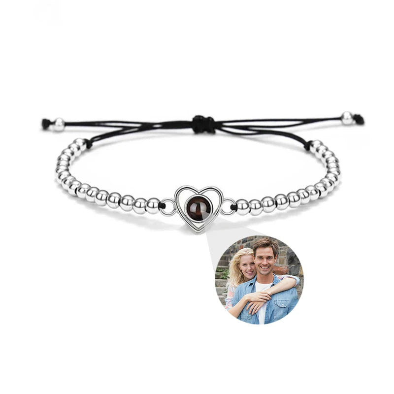 Personalisierbares Foto-Projektionsarmband – Dein Bild im Inneren 💖 | In Silber, Gold, Roségold & Schwarz