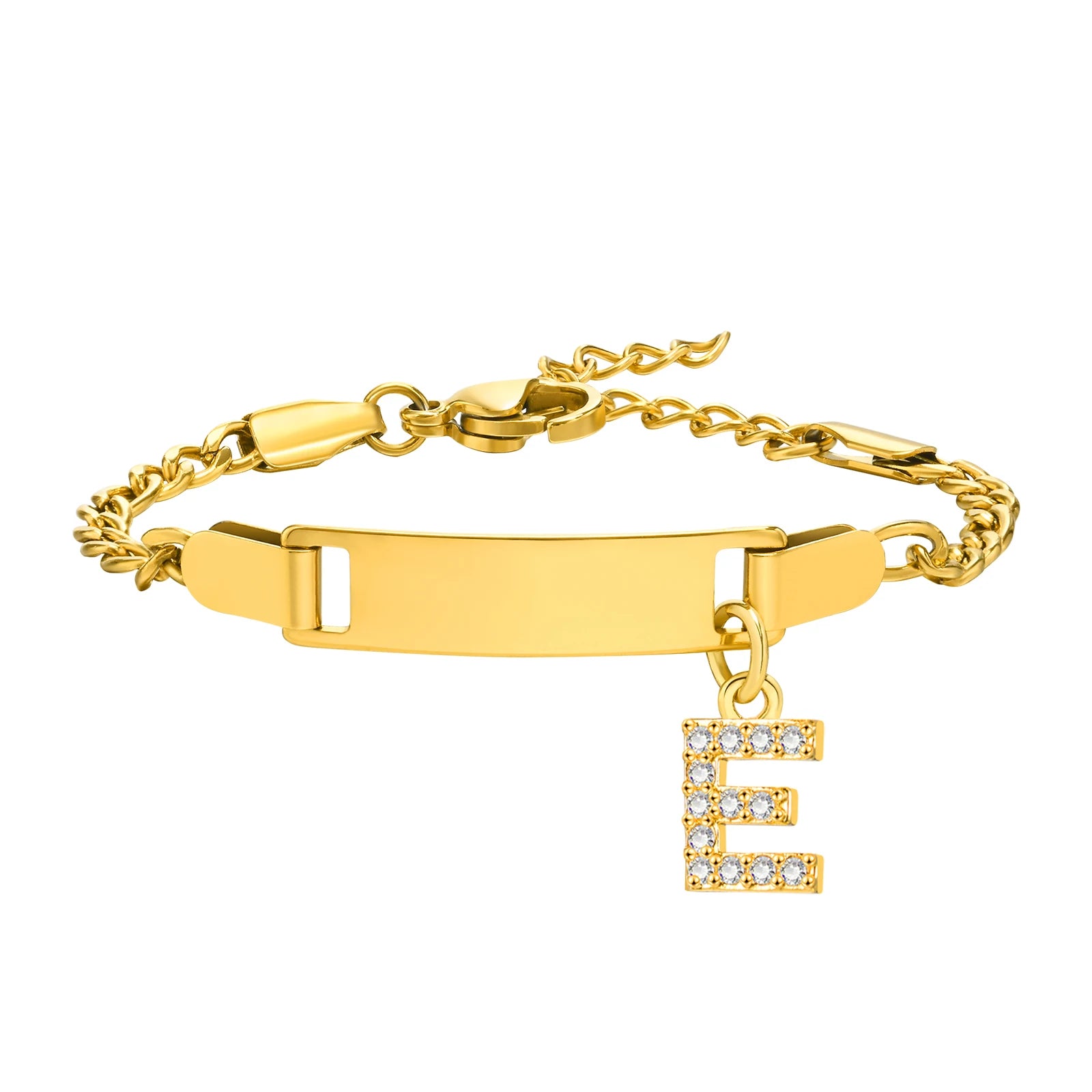 Personalisiertes Armband mit Gravur & Buchstaben-Anhänger ✨ | Wunschname & Initiale A–Z