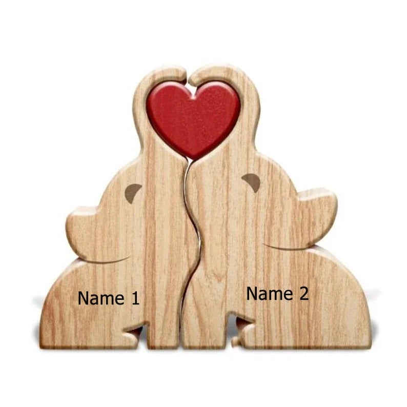 Personalisierte Holzfamilie mit Herz – Ein Symbol der Liebe & Verbundenheit